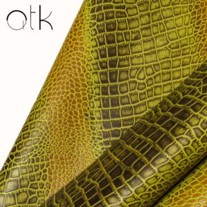 Chartreuse Crocodile Leather