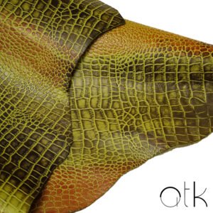 Chartreuse Crocodile Leather